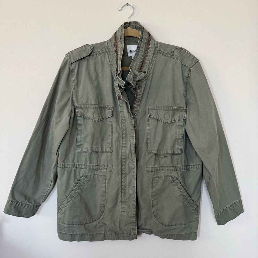 Kensie Military Green Utility 100% Cotton Jacket size M